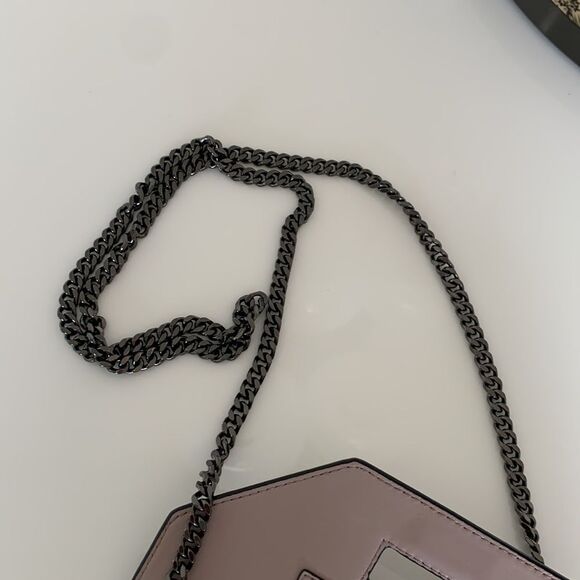 Mackage Zoey-C Leather Envelope clutch/crossbody with Gunmetal Chain Bag - Picture 10 of 12